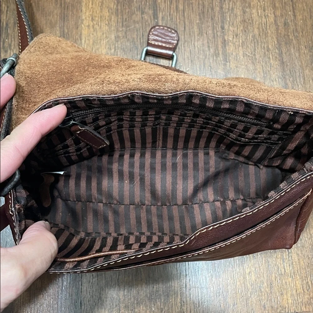 Jack Georges Brown Leather Crossbody Bag